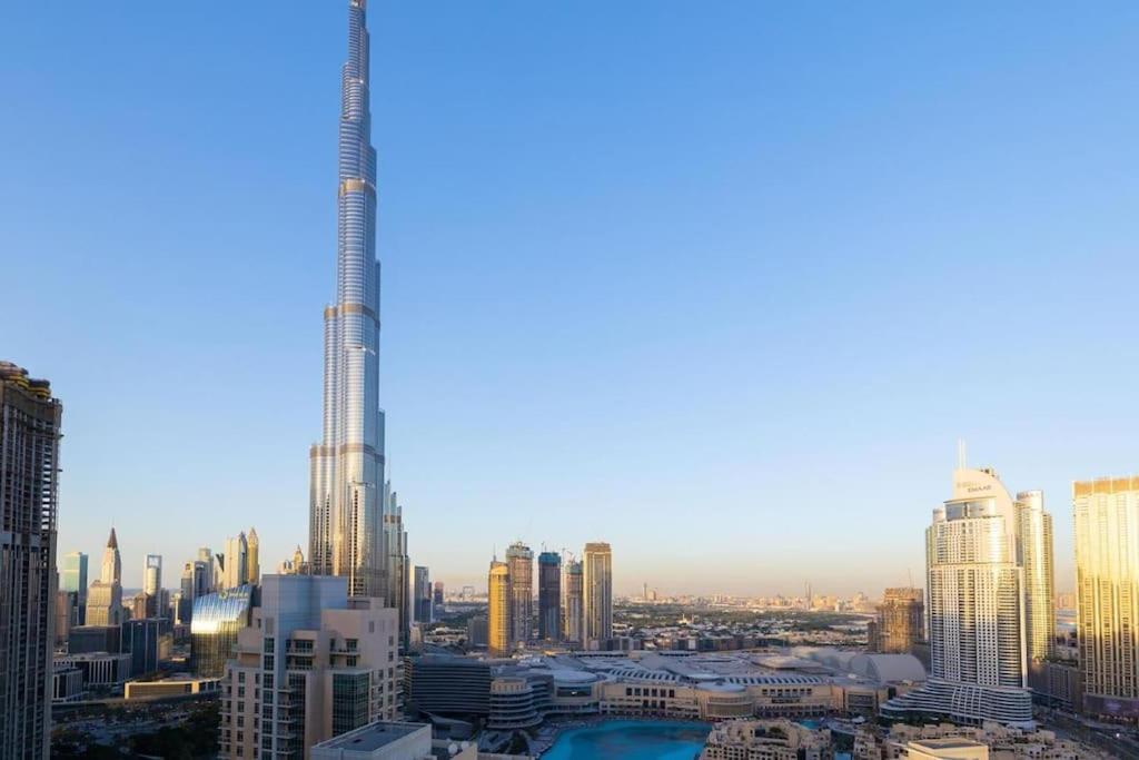 Luxury Burj Khalifa View - Mins Walking Dubai Mall Leilighet Eksteriør bilde